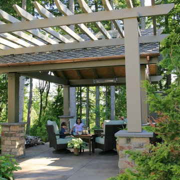 Kid-Friendly Garden, Entertainment Space: patio with roof