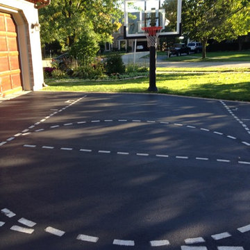 Laila K's Pro Dunk Silver Basketball System on a 20x23 in Wheaton, IL