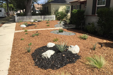 This is an example of a rustic garden in Los Angeles.
