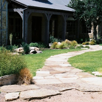 Modern Texas Hill Country Ranch, Front Yard Texas Hill Country Landscaping Ideas