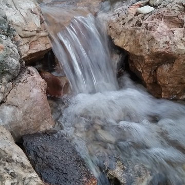 Lake Fed waterfalls and streams