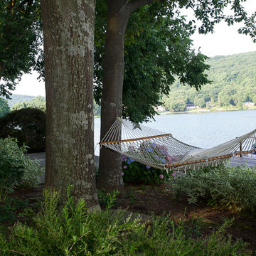 Lakeside hammock amid the lakeside buffer garden