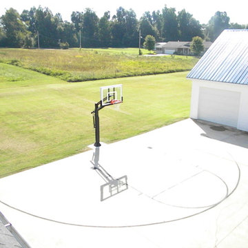 Lance D's Pro Dunk Silver Basketball System on a 60x30 in Campbell, MO