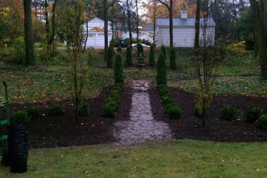 Inspiration for a backyard gravel garden path in Grand Rapids.