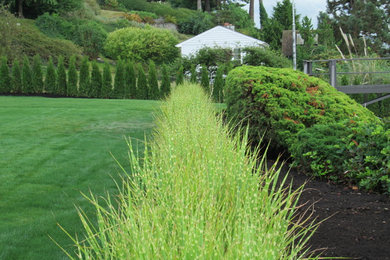 Photo of a large contemporary landscaping in Seattle.