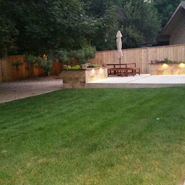 Landscape Lighting on Planters and Trees