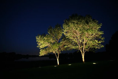 Idee per un grande giardino formale tradizionale dietro casa con pavimentazioni in pietra naturale e un ingresso o sentiero