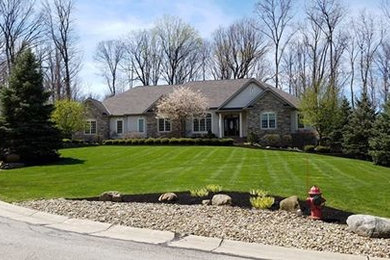This is an example of a traditional landscaping in Cleveland.