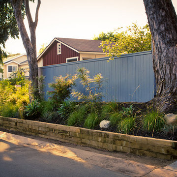 Landscape Ties Used as a Retaining Wall for an Organic,Rustic- Curb Appeal