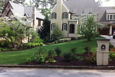 This is an example of a front yard landscaping in Atlanta.