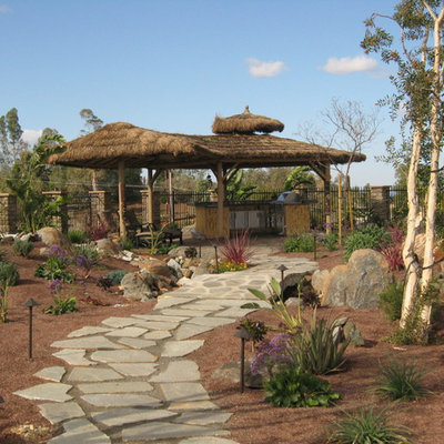 Photo of a tropical backyard landscaping in San Diego.