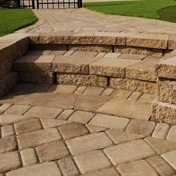 Landscaping Pavers Stairway and Path
