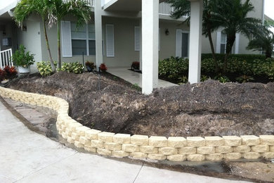 This is an example of a stone landscaping in Miami.