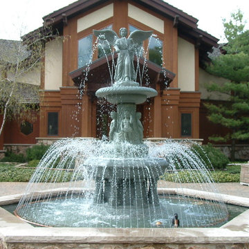 Large Granite Angel Fountain