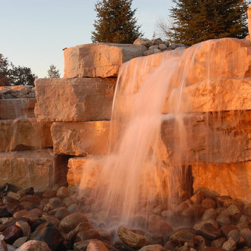 Large water feature on the bluff