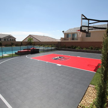 Las Vegas Backyard Basketball Court by Vegas Game Courts