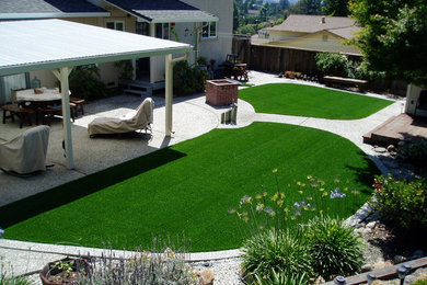 Design ideas for a transitional drought-tolerant landscaping in San Diego.