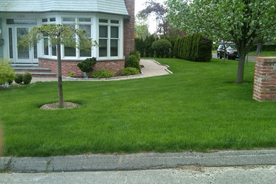 Photo of a small transitional front yard landscaping in New York.