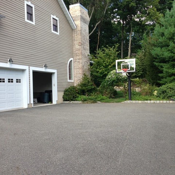 Liana B's Pro Dunk Silver Basketball System on a 32x43 in Montville, NJ