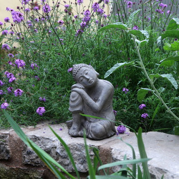 Lilac Verbena and Buddha