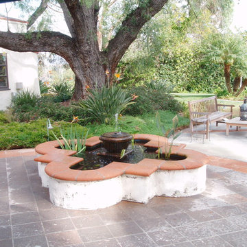 Lilian Rice, Estate landscape, Rancho Santa Fe, courtyard, pavers