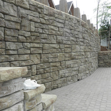 Limestone Paver Retaining Wall - Bergyl Property