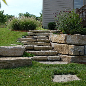 Limestone Steps and Retaining Walls