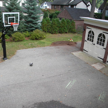 Lisa T's Pro Dunk Silver Basketball System on a 32x25 in Longmeadow, MA