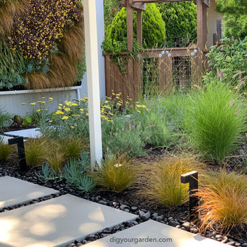 Living Green Wall and Landscape Remodel - Mid-Century Modern Home Sausalito, CA