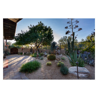 Living Room and Back Yard Oasis - Southwestern - Landscape - Phoenix ...