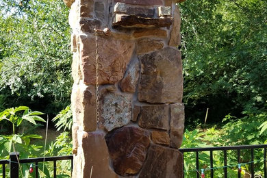 Inspiration for a transitional water fountain landscape in Dallas.