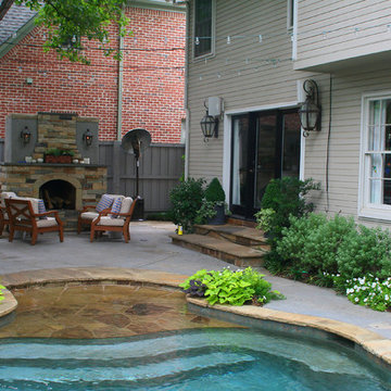 Lush Backyard Landscape with Pool