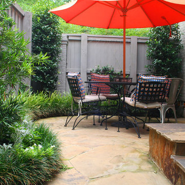 Lush Backyard Landscape with Pool