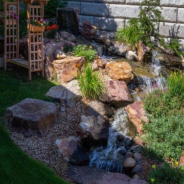 Lush Landscape with Water Feature