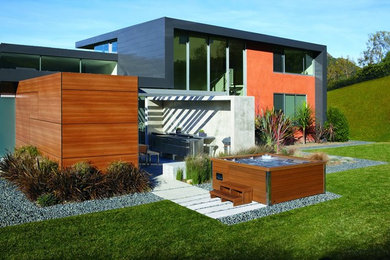 This is an example of a modern landscaping in Calgary.