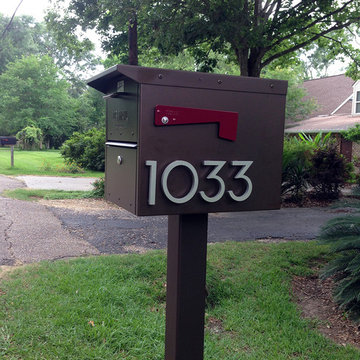 Mail Box Modern House Numbers