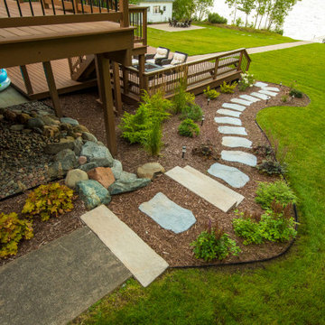 Maple Creek Lake Home- Natural paver stairs and stepping stones