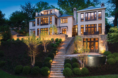 Photo of a mediterranean hillside landscaping in DC Metro.