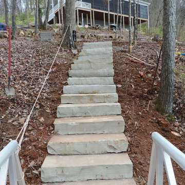 McDonald Project - Stone Steps solution for steep slope, Louisville area of Knox