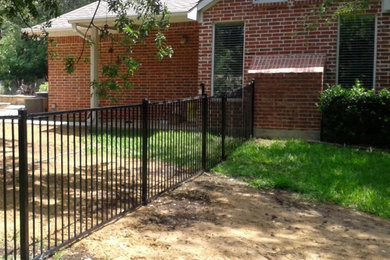 This is an example of a backyard brick landscaping in Dallas.