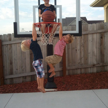 Micah B's Pro Dunk Silver Basketball System on a 22x25 in Shakopee, MN