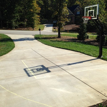 Michael T's Pro Dunk Silver Basketball System on a 30x25 in Lewisville, NC