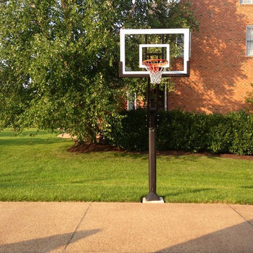 Mike G's Pro Dunk Silver Basketball System on a 35x18 in Midlothian, VA