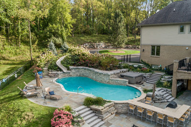 Milford, MI - Backyard Pool Bar Landscape Design & Install