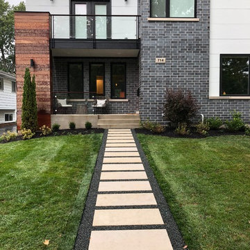 Modern Front Landscaping Project, Elmhurst, IL.