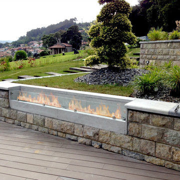 Modern Outdoor Ethanol Fireplace