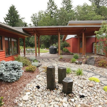 Modern Portland New Construction - Front Exterior Walkway & Garden