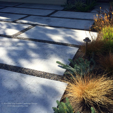 Modern Water-Side Landscape Remodel - Front, Bel Marin Keys, Novato, CA