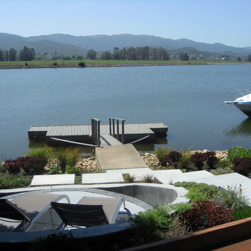 Modern Water-Side Landscape Remodel - Northern California