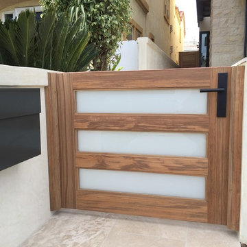 Modern Wood Custom Gates by Garden Passages